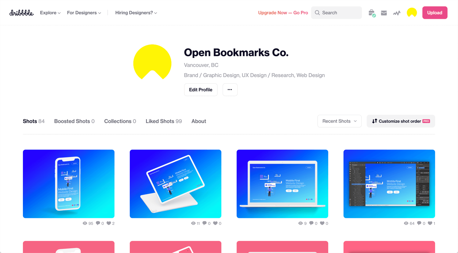 Open Bookmarks Co. Portfolio Daily Challenge Webflow