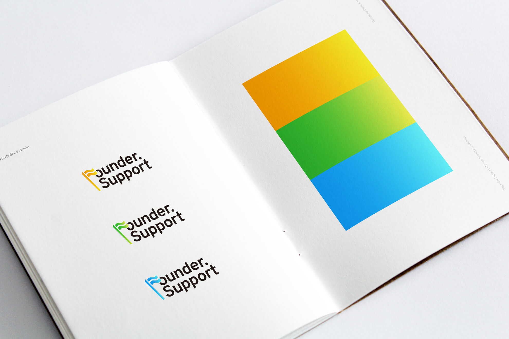 Open Bookmarks Co. Portfolio Founder.Support Brand Identity