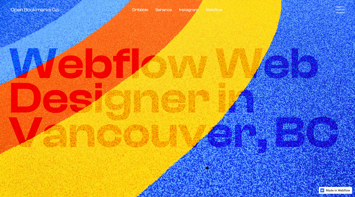 Portfolio Open Bookmarks Co. Webflow Expert Vancouver