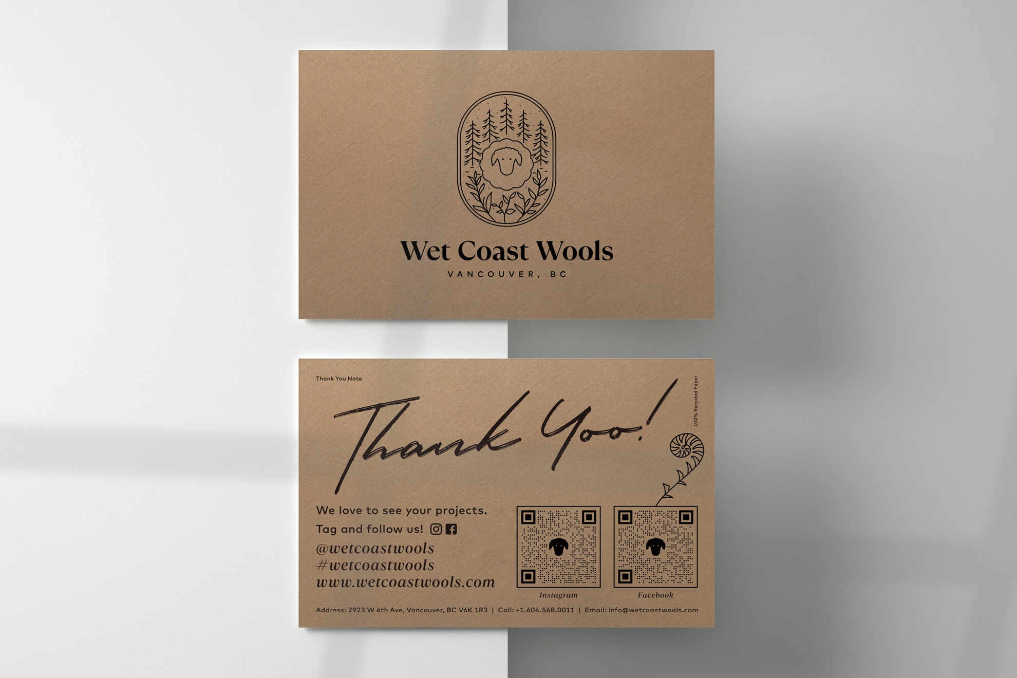 Open Bookmarks Co. Portfolio Logo Wet Coast Wools