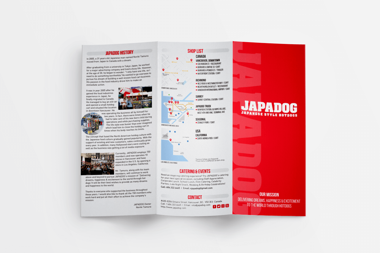 Japadog Leaflet