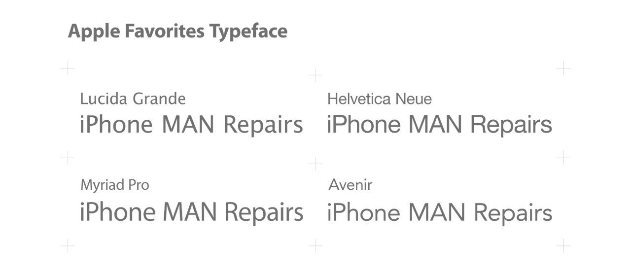 iPhone MAN Repairs Font