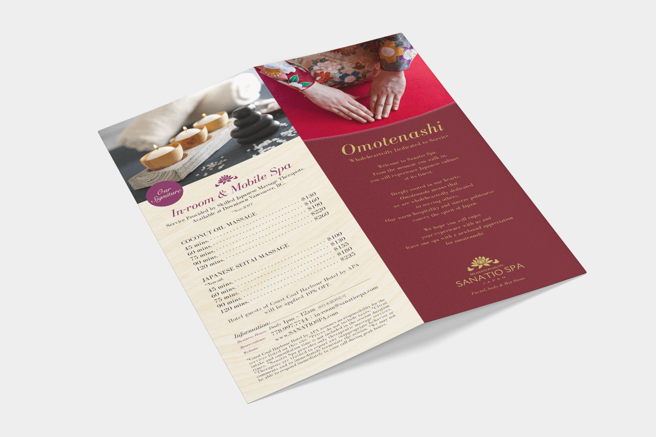 Sanatio Spa Leaflet