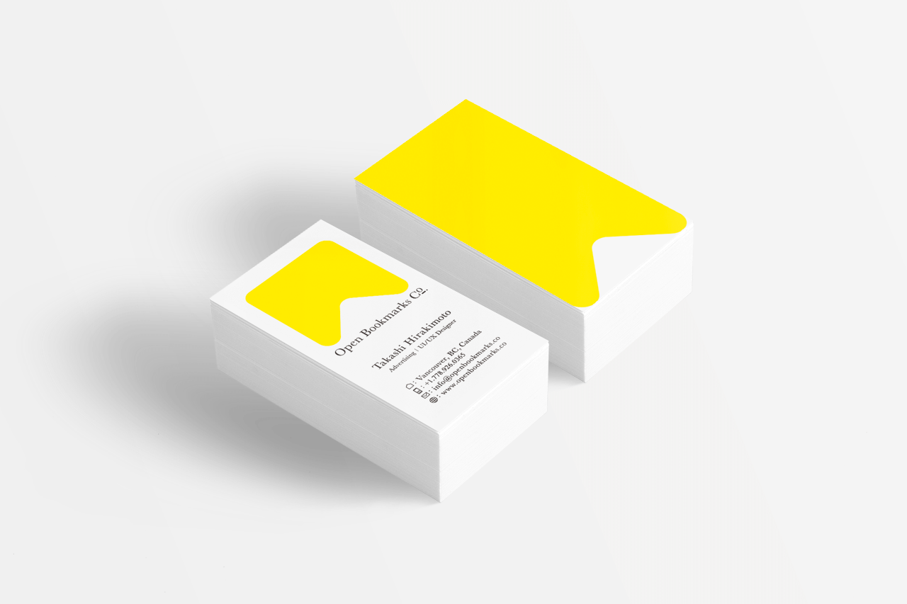 Open Bookmarks Co. Business Card Mock Up