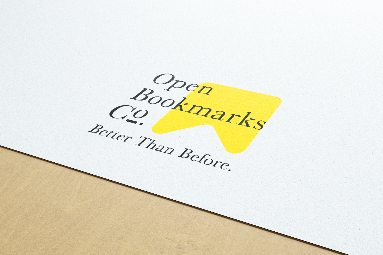 Open Bookmarks Co. Logo Mockup