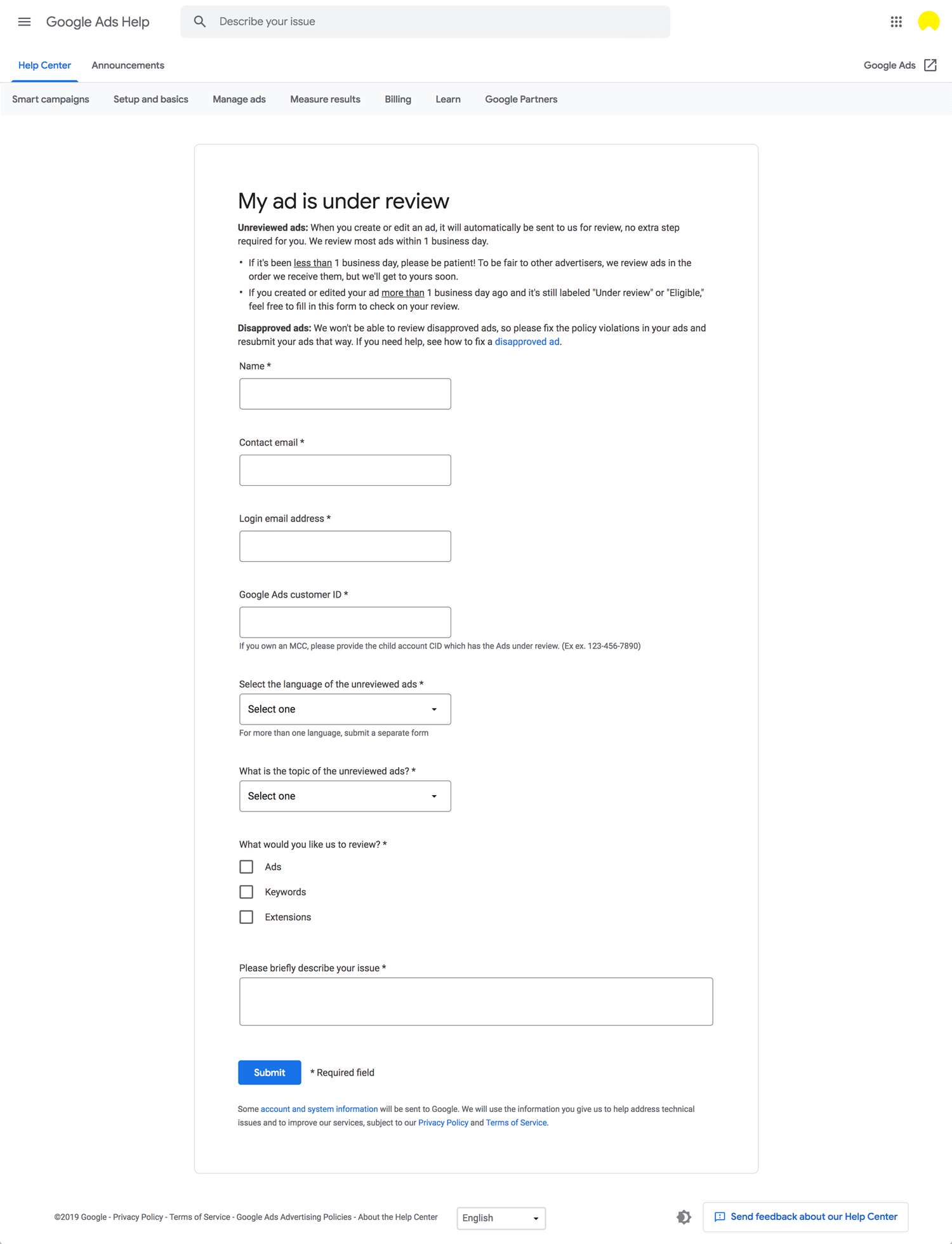 Open Bookmarks Co. Blog Google Ads Setting 06