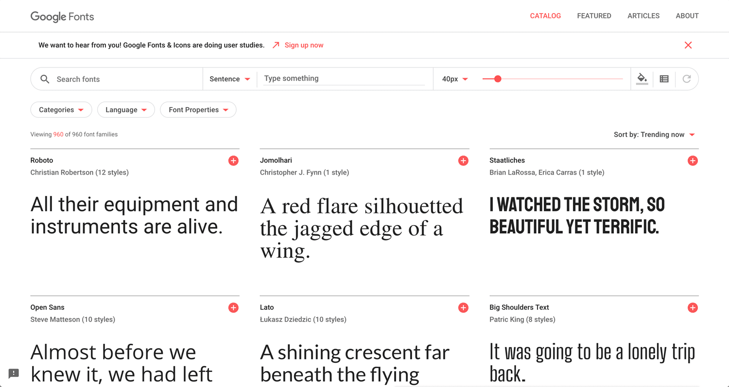 Open Bookmarks Co. Blog Font Google Fonts