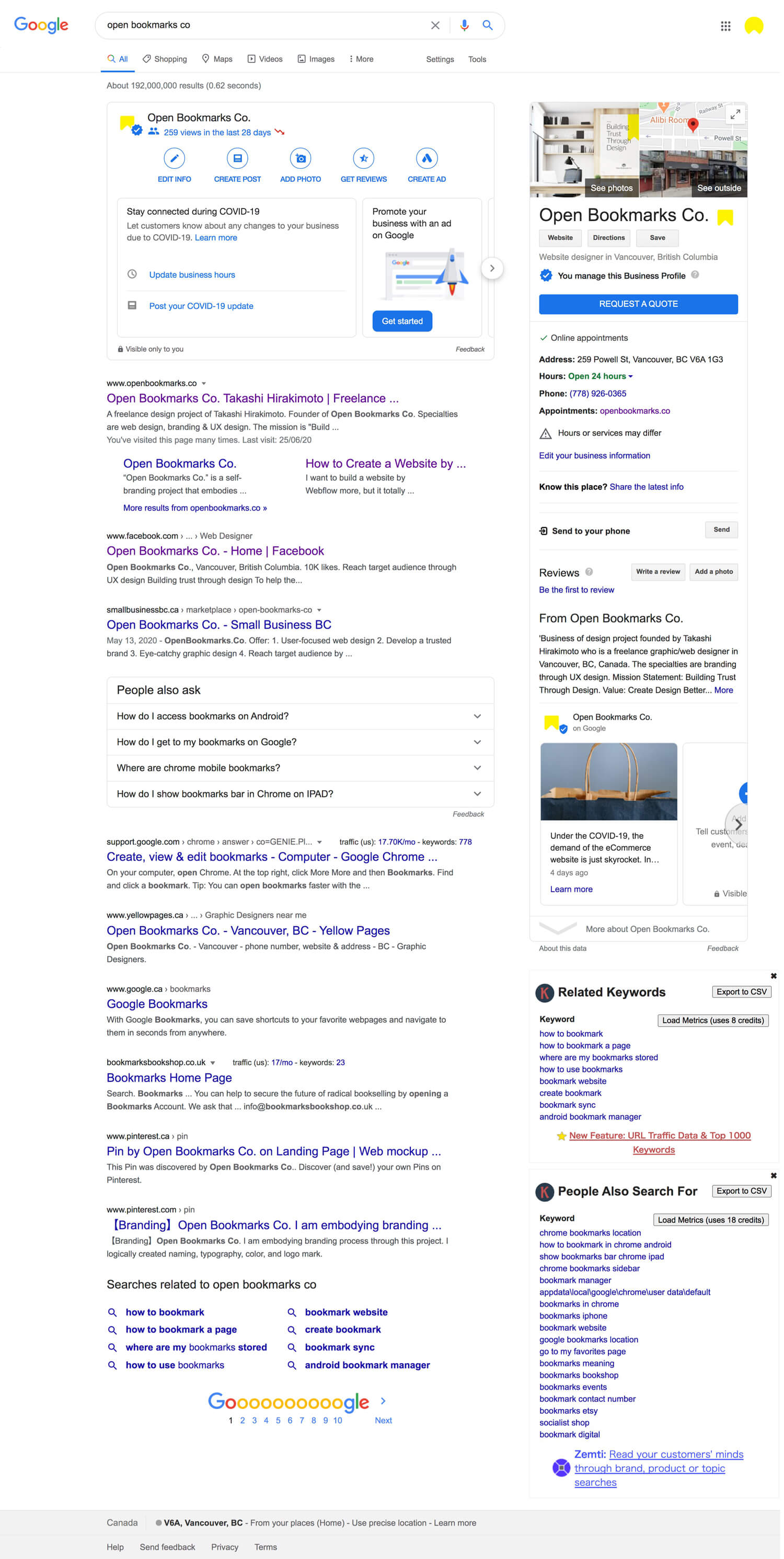 Open Bookmarks Co. Blog Google My Business