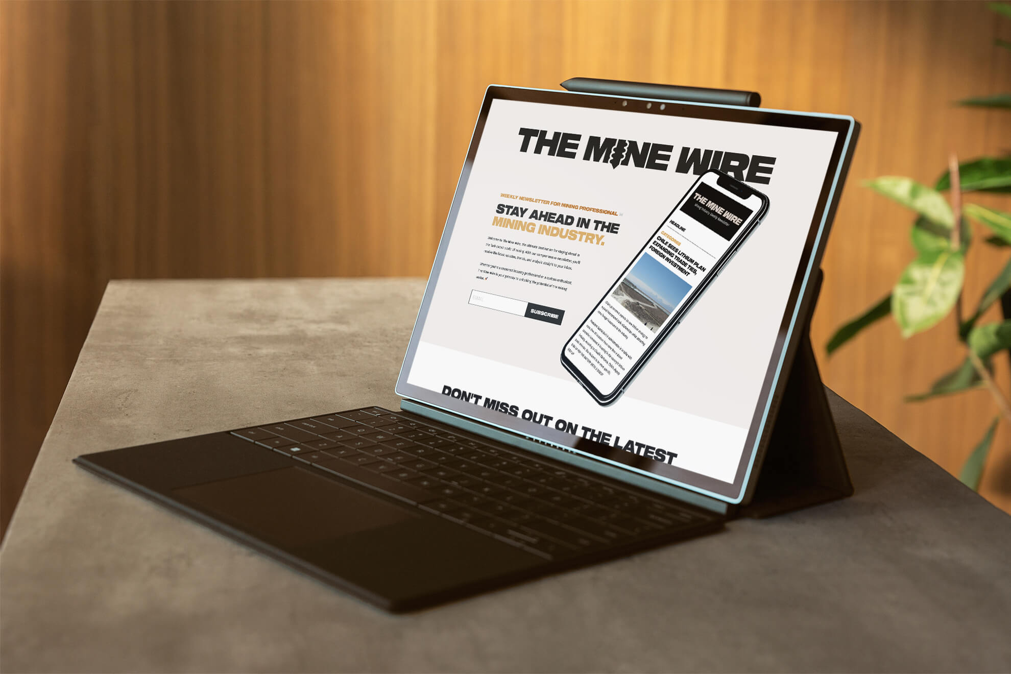 Open Bookmarks Co. Portfolio The Mine Wire Brand Identity