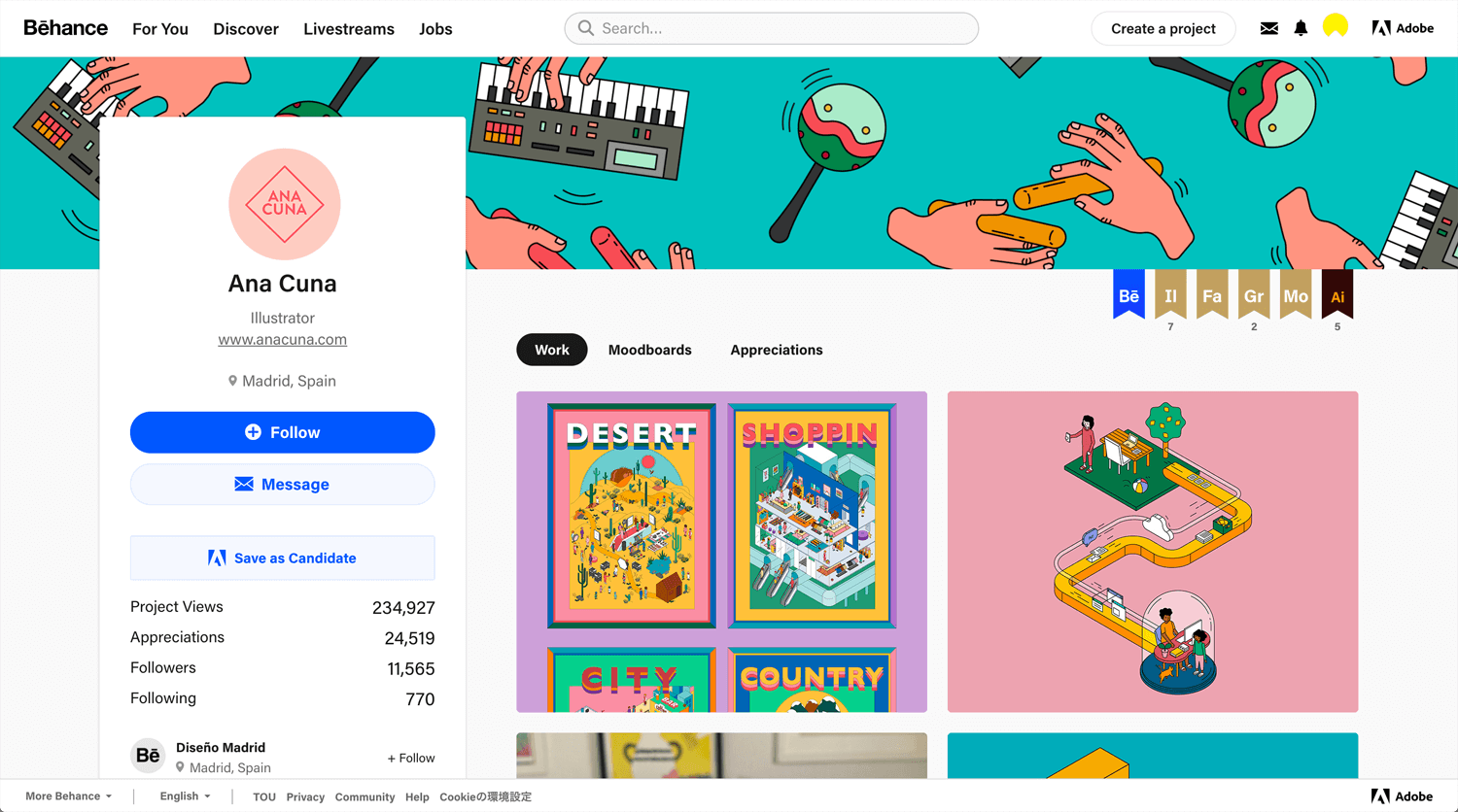 Open Bookmarks Co. Blog Behance Illustrator