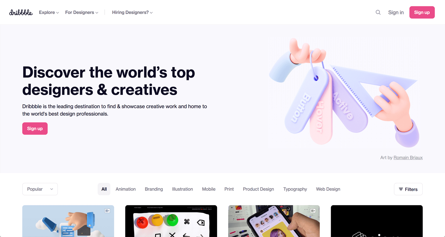 Open Bookmarks Co. Blog Dribbble