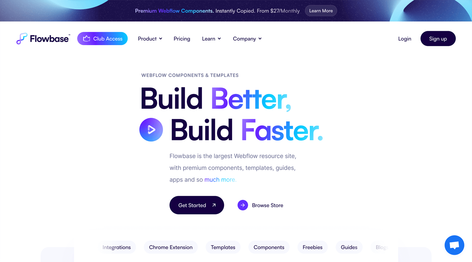 Open Bookmarks Co. Blog Webflow Website