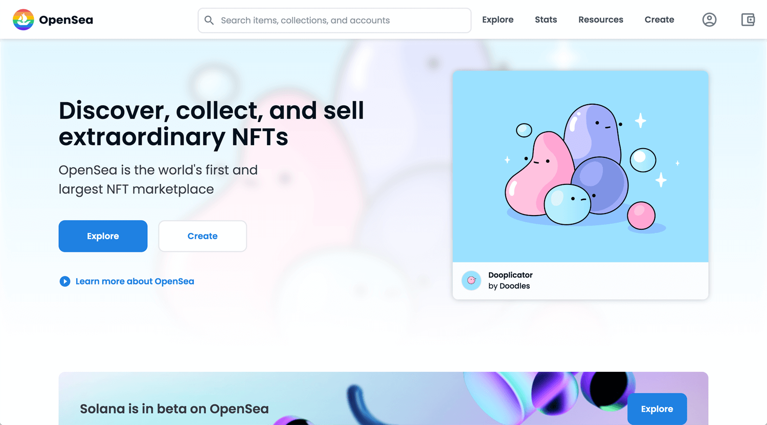 Portfolio Open Bookmarks Co. Blog NFT Blockchain