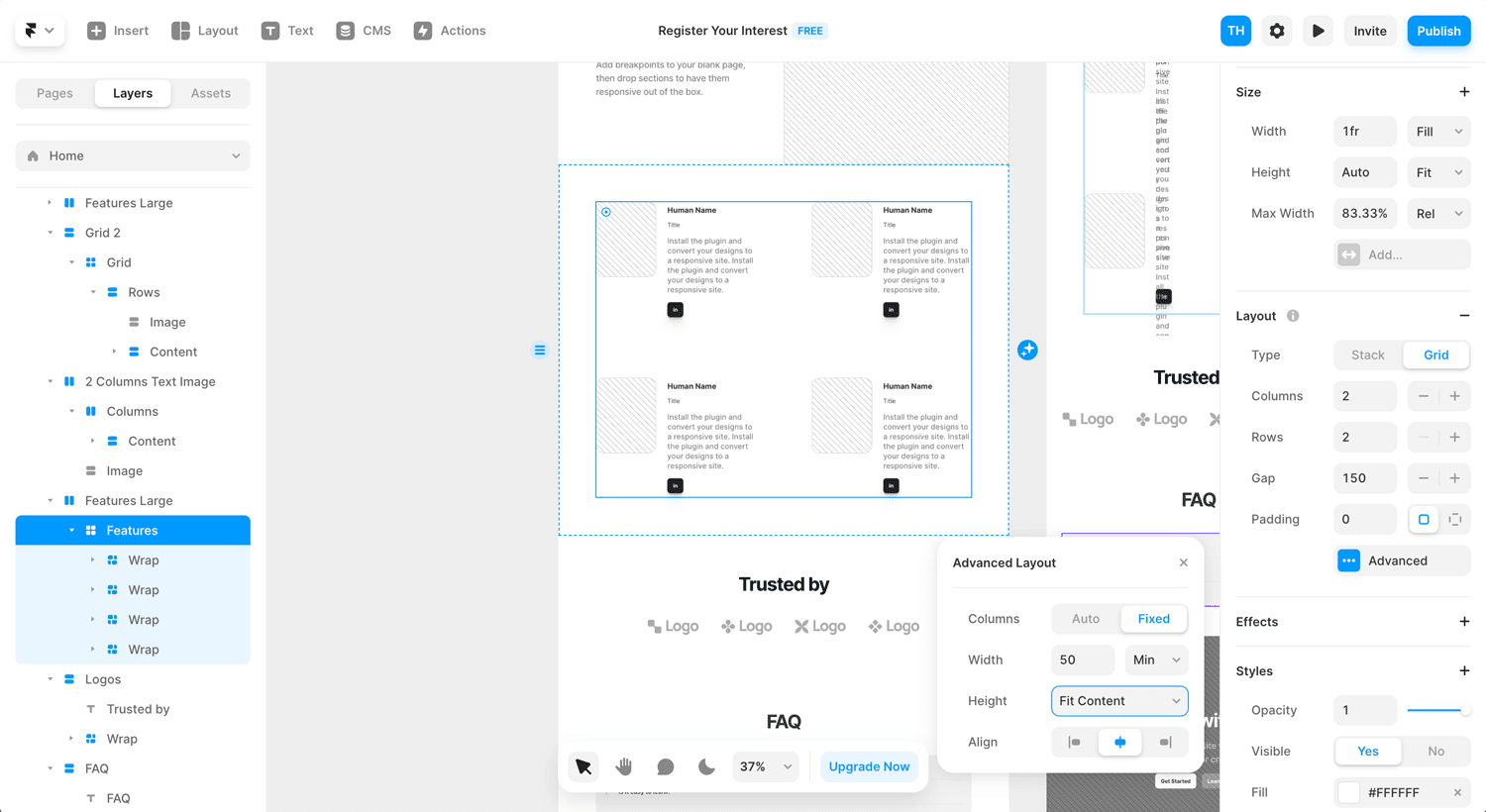 Open Bookmarks Co. Blog Webflow Website Framer