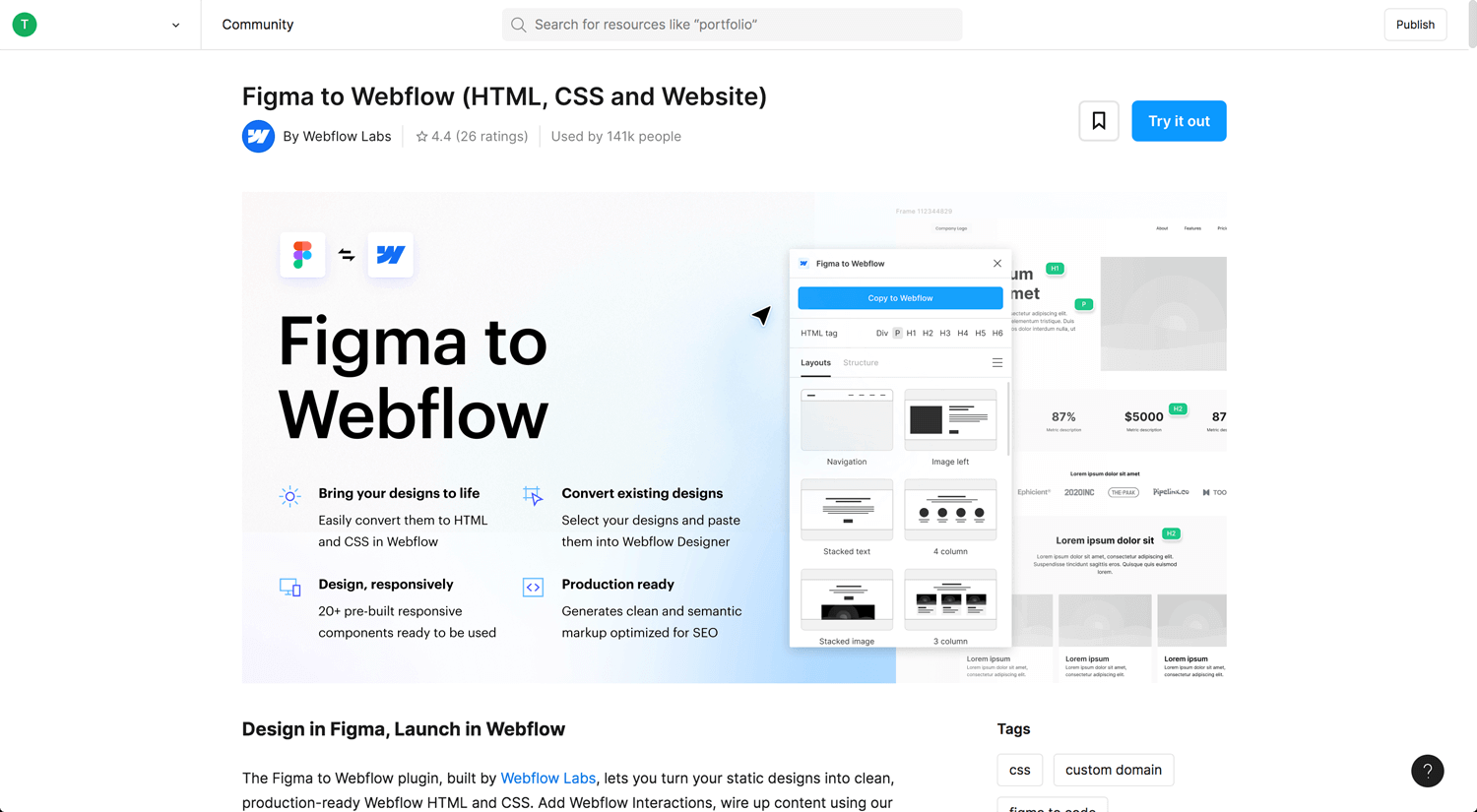 Open Bookmarks Co. Blog Figma to Webflow