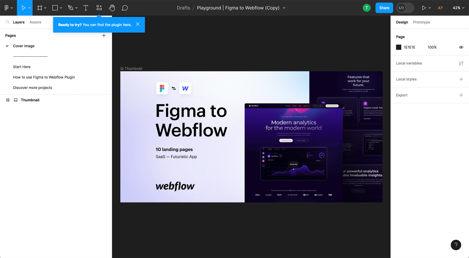 Open Bookmarks Co. Blog Figma to Webflow