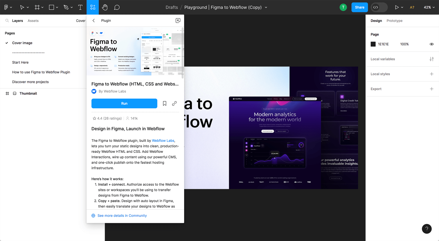 Open Bookmarks Co. Blog Figma to Webflow