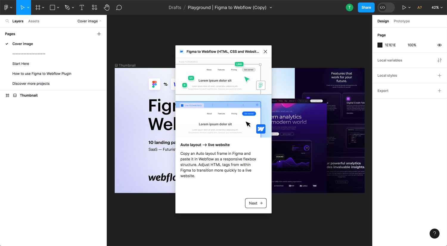 Open Bookmarks Co. Blog Figma to Webflow