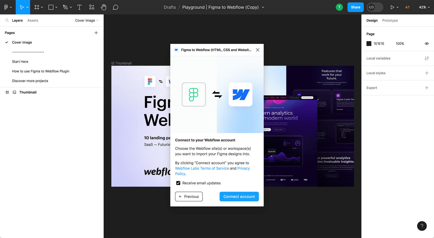 Open Bookmarks Co. Blog Figma to Webflow