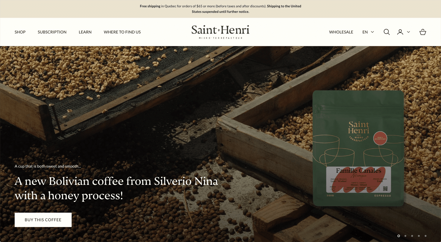 Living in Montreal, QC as Freelance Web & Graphic Designer Souvenir Coffee Beans