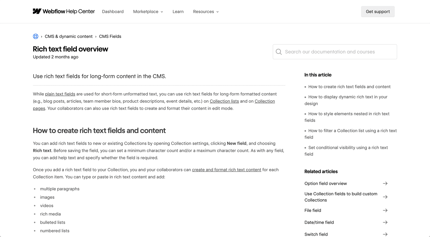 Open Bookmarks Co. Blog Webflow Website